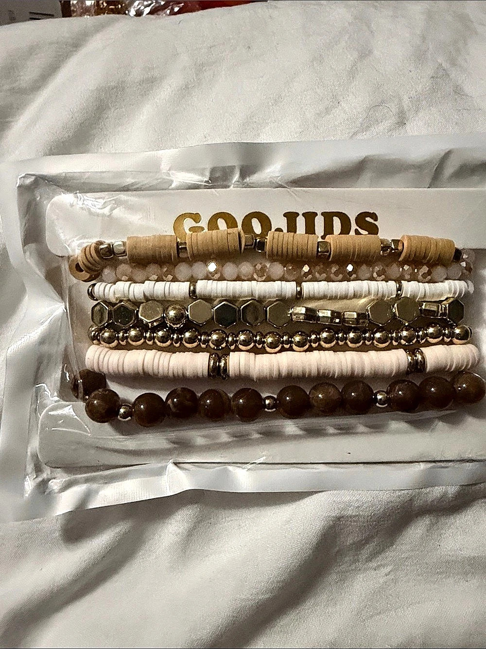 GOOJiDS Bracelet Set Brown & Gold NWT